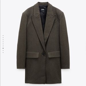Zara oversized plaid blazer